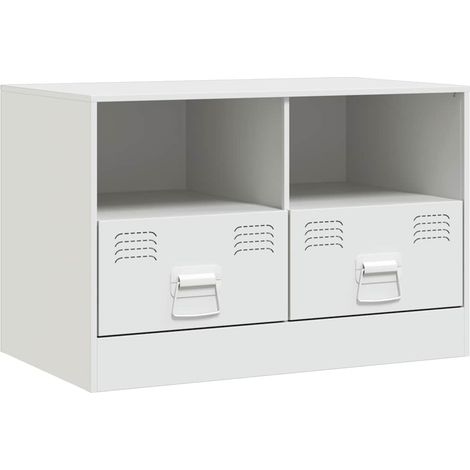 Mobile TV multimediale scaffale per televisione televisione buffet sala da pranzo soggiorno camera da letto 67 x 39 x 44 cm acciaio bianco 020026143