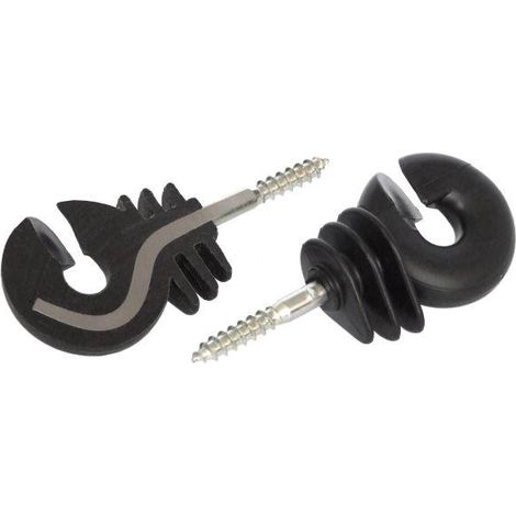 Isolatore rotondo con vite da 6 mm di diametro per legno con perno piegato incassato ROYAL FARM 25 pezzi (1/3)