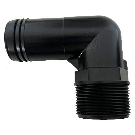 Adaptateur coudé noir à 90 degrés de 3,81 cm Hayward SPX1105Z4