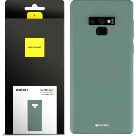 Custodia in silicone Spacecase per Galaxy Note 9, verde scuro (1/5)