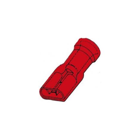CLIP FEMELLE ISOLE 6.4mm ROUGE FRMI RI1378