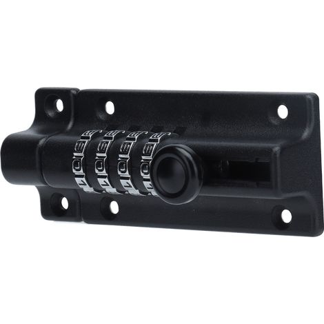 Verrou à combinaison 4 chiffres, loquet codé antivol en métal, pour porte, armoire et jardin (1/5)