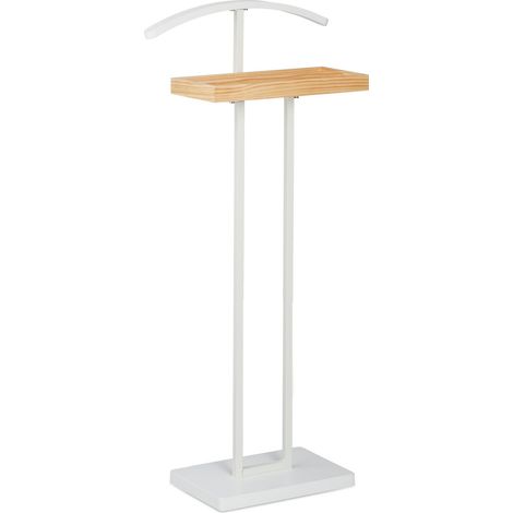 Galán de noche moderno almacenamiento de ropa 50 x 40 x 20 cm de madera clara blanco 130007552 (1/4)