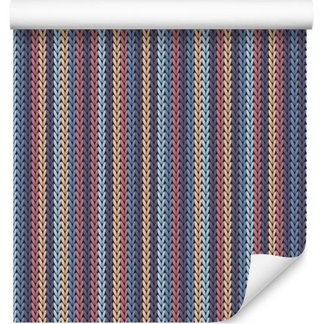 Bunte, vertikale Streifentapete für Wohn- und Schlafzimmer, 50 x 1000 cm (1/5)