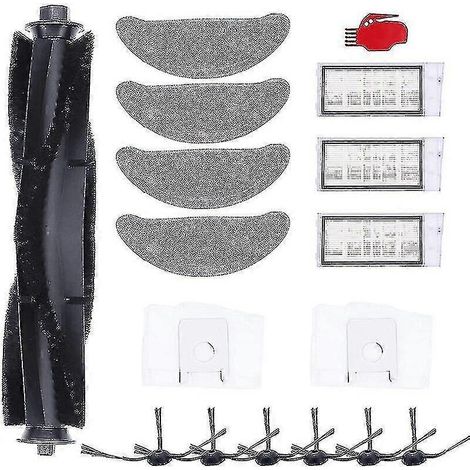 Pièces détachées pour aspirateur robot Roidmi Eve Plus : brosses latérales principales, sacs à poussière, filtres HEPA, lingettes de nettoyage, brosse de nettoyage