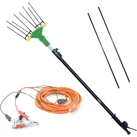 Abbacchiatore elettrico a batteria Falcon "AL300" 12 volt con asta telescopica per raccolta olive (1/4)