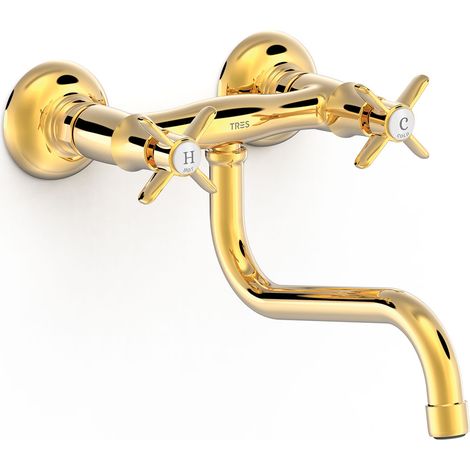 GRIFO BIMANDO MURAL PARA COCINA CON CAÑO INFERIOR
