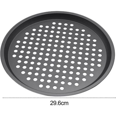 Plaque À Pizza - Acier Inoxydable - 30 Cm - Perforée - Antiadhésive - Compatible Four Et Grille-Pain (1/5)