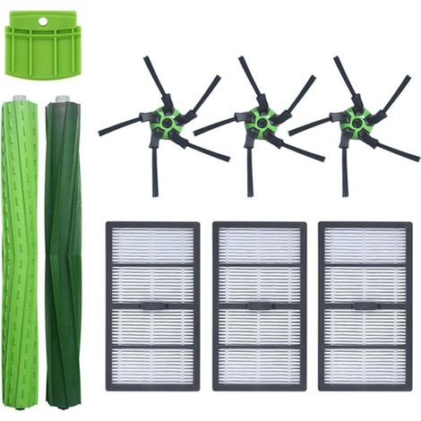 Brosse cylindrique latérale + filtre HEPA + déflecteur pour aspirateur iRobot Roomba S9/S9 Plus (1/5)