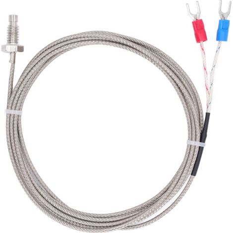 BERM – Type K screw temperature sensor, detector gauge, M6 thread, 2-wire probe, 2 meters (1/5)