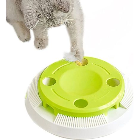 Jouet Interactif Pour Chat - Lanceur De Plumes Automatique Avec Mouvement Aléatoire - Pour Stimuler Le Jeu Et L'Enrichissement Comportemental - 1 Pièce (1/5)