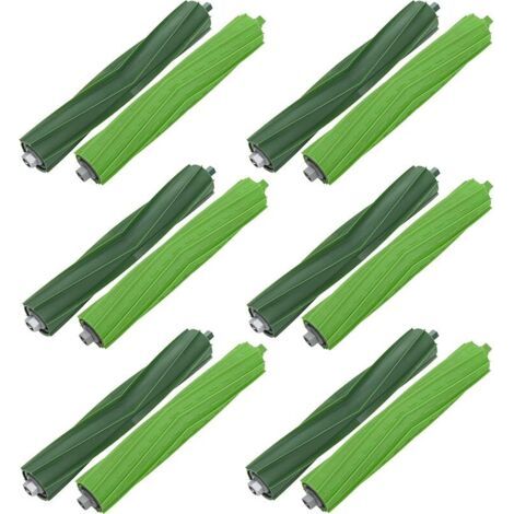 FOREHILL Lot de 6 Rouleaux de Brosse compatibles avec iRobot Roomba, 12 brosses en Caoutchouc de Rechange pour Roomba Série E E5 E6 E7, I (1/4)