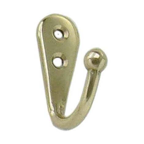GANCETTO PER BAGNO E CUCINA 22x34 mm - Ottone lucido