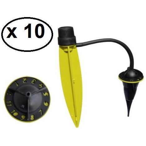 Kit de 10 pieds goutteurs – Débit ajustable en 11 positions – Arrosage autonome sans électricité – Pour bouteilles de 0,5 à 2 litres – Iriso (1/5)