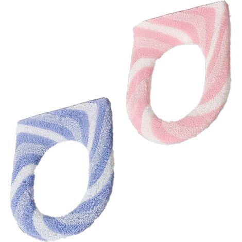Couvre-Abattant De Toilette - Diamètre 30 Cm - Élastique Pour Sièges Ronds Et Étroits - 4 Pièces (1/5)