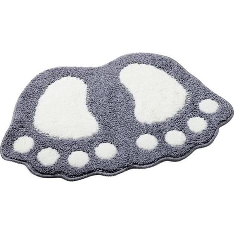 Tapis De Bain Antidérapant, Tapis De Douche pour Salle De Bain Big Feet Tapis Shaggy Tapis De Sol Absorbant Paillasson(48x67cm) (1/4)