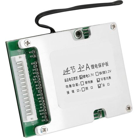 Carte de protection pour batterie lithium 14S 30A, circuit imprimé BMS pour batterie lithium-ion 3,7 V (1/5)