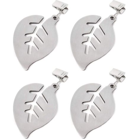 Tischdeckenbeschwerer aus Edelstahl, 4 Stück, Metallclips für den Innen- und Außenbereich (1/4)