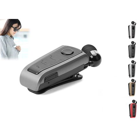 Cuffia mono auricolare retrattile wireless bluetooth smartphone clip on