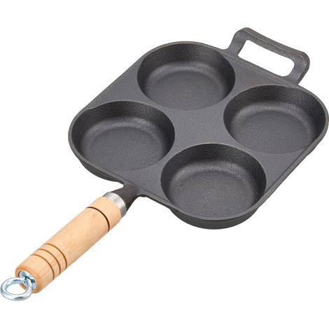 4-Hole Cast Iron Frying Pan