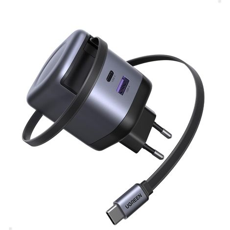 Chargeur USB C Rapide avec Câble Rétractable  Compatible avec 17 Pro Max Air 16e 15 14 13 12 iPad Pro Air Neo 45W 26 25 24 23 Pixel 10 9 8 (1/5)