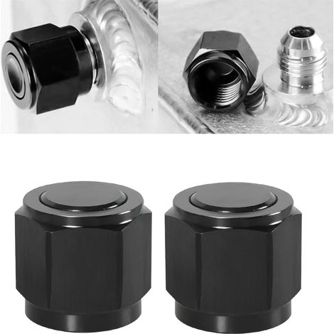 10AN-Buchsen-Bördelstopfen, 2-teiliger Aluminium-Sechskantmutter-Anschlussadapter, Kraftstoffölleitung, Kfz-Modifikationszubehör (1/5)