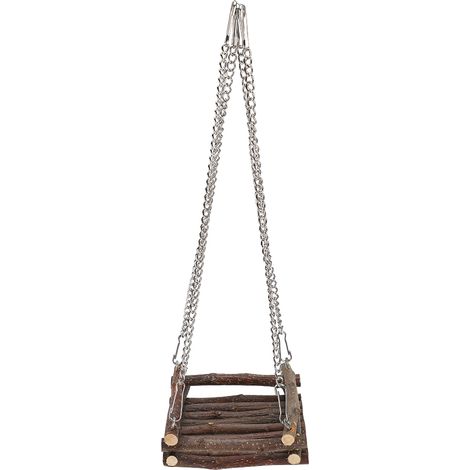 Hamac balançoire en bois pour hamster, jouet pour petits animaux, accessoires pour cage, fournitures dentaires (1/5)