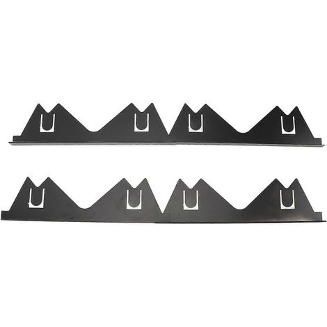 Lot de 2 paires de couvercles d'espace pour cuisinière en acier inoxydable, kit de finition résistant à la chaleur et facile à nettoyer. (1/4)