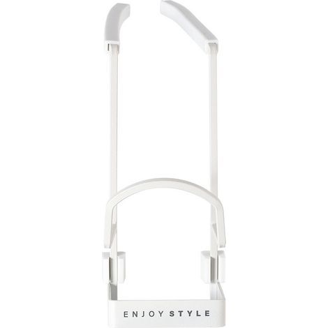 Fregadero, soporte para esponja, caja de almacenamiento metálica pequeña para cocina y baño, soporte para grifo, plato de ducha (blanco) (1/5)