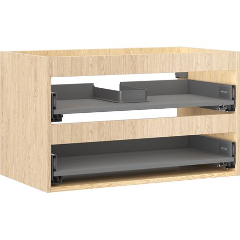 Mexen Box-A Waschtischunterschrankkorpus 80 cm, 2 Schubladen, Eiche - 91AX0-0800-470-2-81 (1/5)