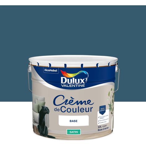 Peinture Crème De Couleur Satin Bleu Paon 10L - Dulux Valentine