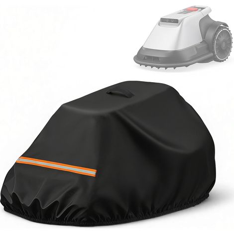 Cordless Robot Lawn Mower Cover Waterproof Protective Cover for E15/E18 Robot Lawnmower with Buckle Strap and Handles, 63 x 43 x 35 cm (1/5)