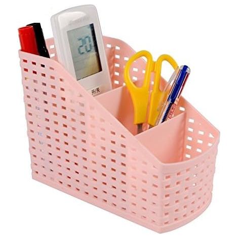 Boîte de rangement multifonctionnelle à 4 compartiments (rose)