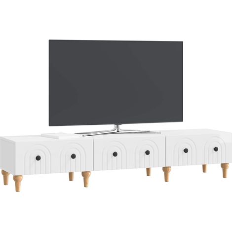 Maison Exclusive - TV-Schränk Hochglanz Weiß 147 x 34,5 x 30 cm H