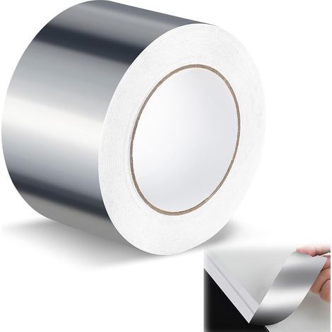 Ruban Adhésif en Aluminium, 60mm x 50m Scotch Aluminium Ruban De Protection Contre La Chaleur Résistant à La Chaleur Résistante Haute Temperature Imperméable pour Sceller Ou Isoler (1/5)