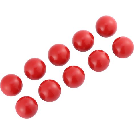 10 poignées à boule rondes en plastique universelles pour tours, tracteurs et machines (rouge AM825) (1/5)