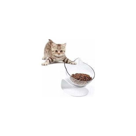Gamelle Chat Surélévée et Inclinée, Bol de Nourriture Support Gamelle pour Chats ou Petits Chiens (1/5)