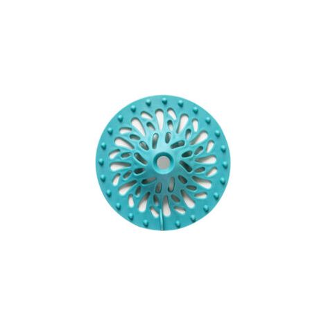 2x Protezione per tappo di scarico in silicone, filtri per lavandino, raccogli capelli, filtro doccia, filtro capelli per doccia, griglia di copertura per scarico lavello cucina, blu+bianco - Crezuo