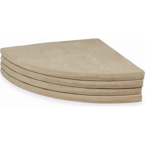 Tappeto gioco per bambini, rotondo, pieghevole, in velluto morbido, beige, 160 cm. (1/5)