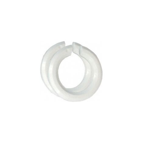 TIBELEC Lot de 2 bagues abat-jour B22 / E14 TIBELEC, plastique, blanc (1/2)