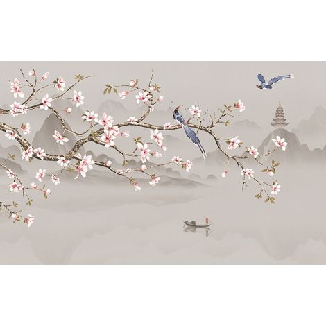 Papier peint panoramique - Cerisiers - 130 cm x 81 cm (1/2)