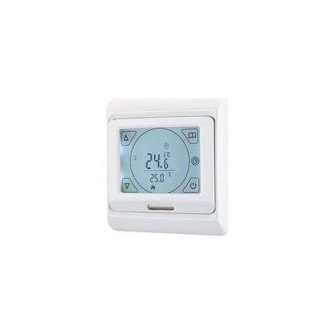 Thermostat d'ambiance WG809,7 Jours Écran LCD programmable AC230V 16A pour Chauffage au Sol électrique Blanc