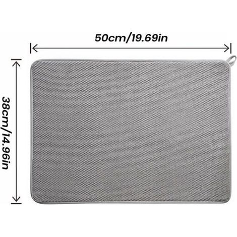 Tapis séchage cuisine - 1 unité, Microfibre absorbant grand format - Égouttoir vaisselle - Plan de travail Aucuneary (1/5)