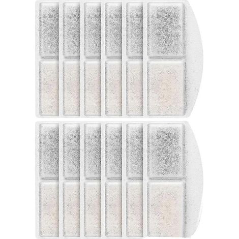 Wasserfilter und Ersatzfilterschwämme, 12er-Pack, passend für Haustierwasserflaschen bis 3 Liter