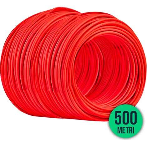 V-TAC Solarkabel, 4 mm², einadrig, rot, 500-Meter-Rolle