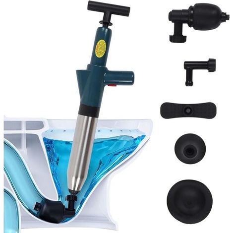 Déboucheur WC Haute Pression pour Toilette et Évier, Piston de Plomberie Puissant pour Déboucher Canalisations, Siphon et Sanitaire, Outil de Dépannage Rapide, Idéal pour Obstruction Sévère (1/4)