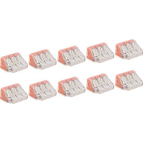 Connecteur électrique 10 pièces PCT-103D, raccord rapide fil rigide souple, borne de connexion industrielle, pousse-fil pour câble, contrôle automatique. (1/5)