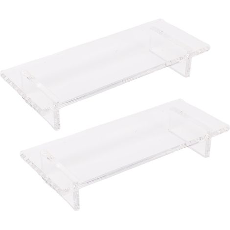 Vassoio da bagno in acrilico trasparente impermeabile per sapone, ideale da decorare con piante, candele o qualsiasi altro oggetto decorativo. (1/5)