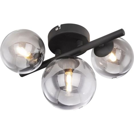 Globo - deckenleuchte - RIHA - schwarz - glas - buntglaslampe - (1/4)