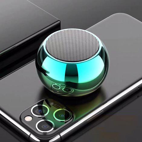 Enceinte Bluetooth portable M3 Colorful sans fil, mini enceinte amplifiée avec caisson de basses en métal, mini enceinte Bluetooth d'extérieur, orange